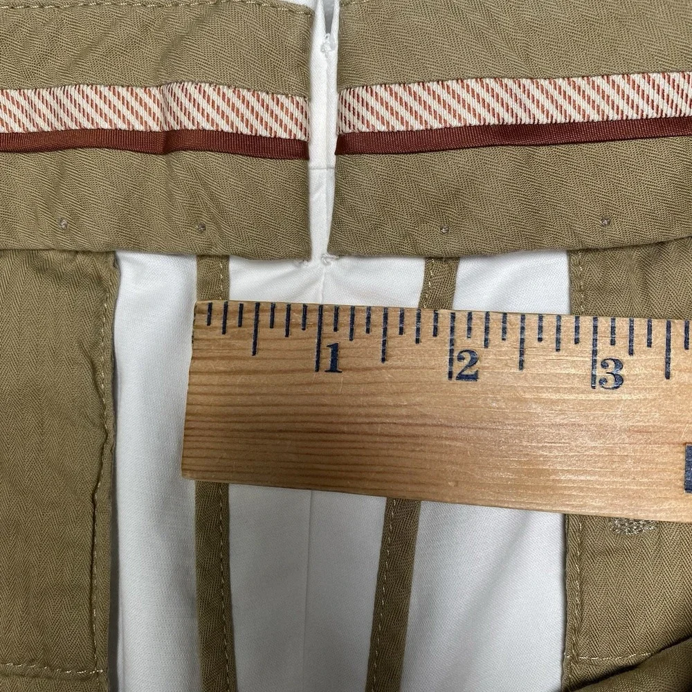 Loro Piana Pants 48 (34x29) Cotton Blend Flat Front White Quiet Luxury FAE8346